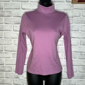 L.L. Bean Long Sleeve Turtleneck, Purple XS Petite
